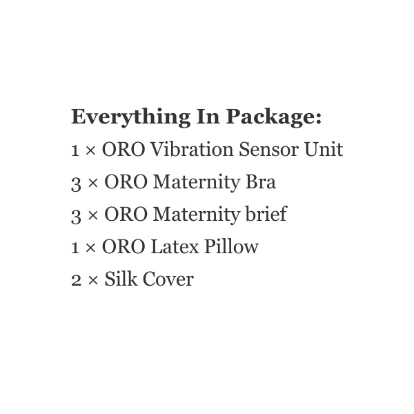 ORO Latex Pillow with Stillbirth Alarm & two silk Pillowcases