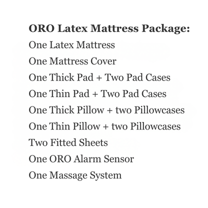 ORO Advanced Sleep Latex Mattress with Pressure Relief Comfort Recess
